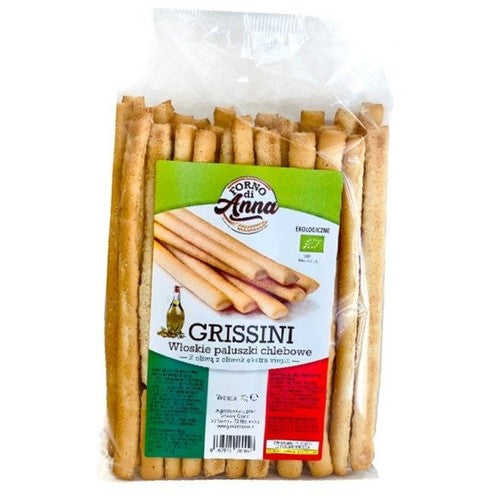 BIO Grissini Włoskie paluszki chlebowe z oliwą z oliwek FORNO DI ANNA 120 g
