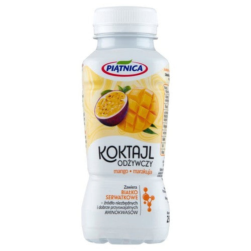 Koktajl z białkiem serwatkowym mango marakuja i owies Piątnica 250 ml