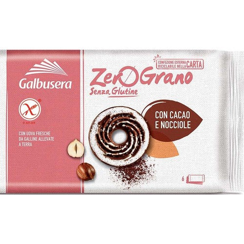 Kruche ciastka z kakao i orzechami bez glutenu Galbusera 220 g