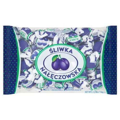 Śliwka kandyzowana w masie kakaowej w czekoladzie Solidarność 1 kg