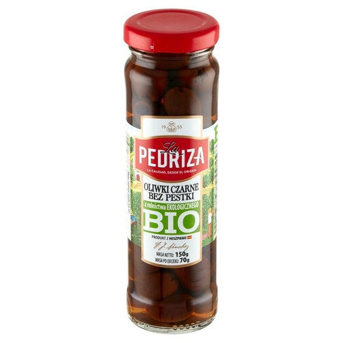 BIO Oliwki czarne bez pestki La Pedriza 150 g