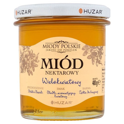 Miód nektarowy wielokwiatowy  Huzar 400 g