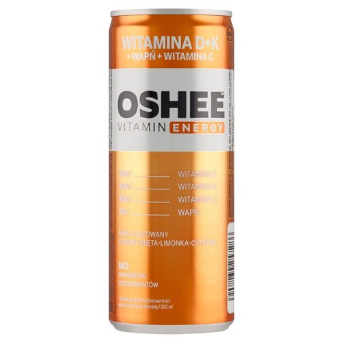 Napój gazowany o smaku mięty limonki i cytryny Oshee 250 ml