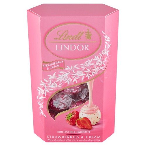 Lindor Pralinki mleczne z truskawkami  Lindt 200 g