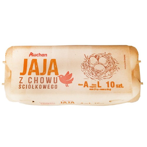 Jaja ściółkowe rozmiar L  Auchan 10 sztuk
