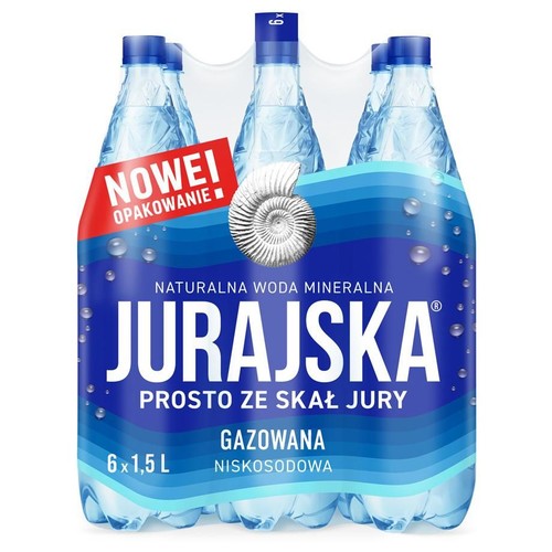 Woda mineralna gazowana Jurajska 6 x 1,5 l
