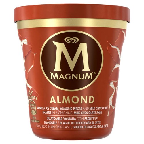 Lody waniliowe z mleczną czekoladą  i migdałami Magnum 440 ml
