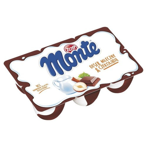 Monte deser mleczny z czekoladą i orzechami Zott 6 x 55 g