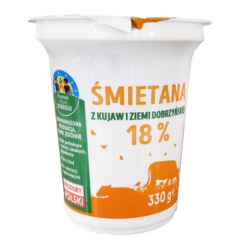 Śmietana 18%   Pewni Dobrego 330 g