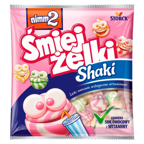 Żelki owocowe z odtłuszczonym mlekiem wzbogacone witaminami nimm2 90 g