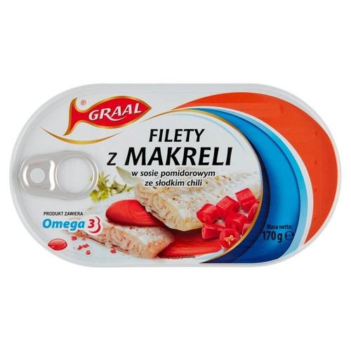 Filety z makreli w sosie pomidorowym ze słodkim chili GRAAL 170 g