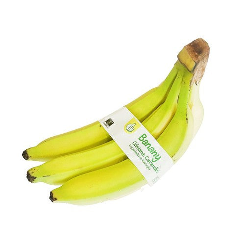 Banany Owoce Auchan na wagę kiść 4-6 szt  ok 1 kg