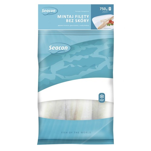 Filet z mintaja bez skóry glazura 10% Seacon 750 g
