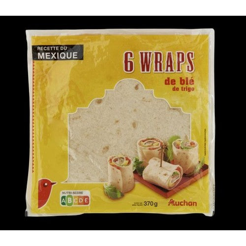 Wraps 6 sztuk    Auchan 370 g
