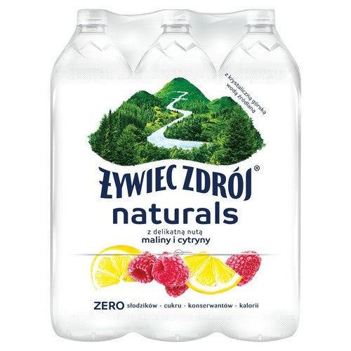 Woda źródlana niegazowana z nutą maliny i cytryny  Żywiec Zdrój 6 x 1,2 l