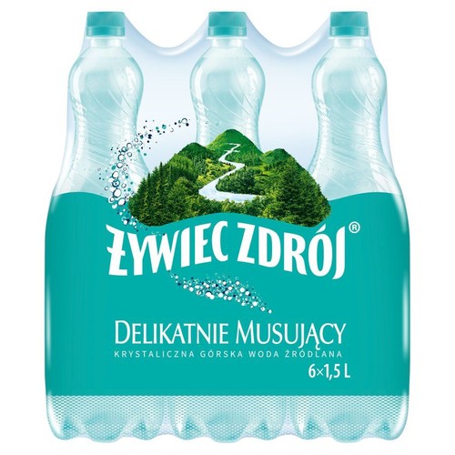 Woda źródlana lekko gazowana Żywiec Zdrój 6 x 1,5 l
