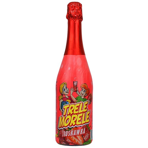 Napój gazowany o smaku truskawkowym Trele Morele 750 ml