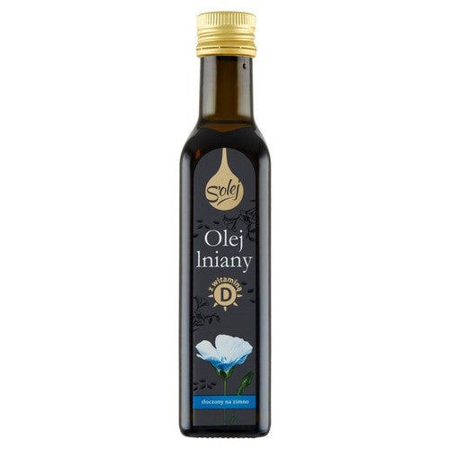 Olej lniany tłoczony na zimno z wit. D SOlej 250 ml