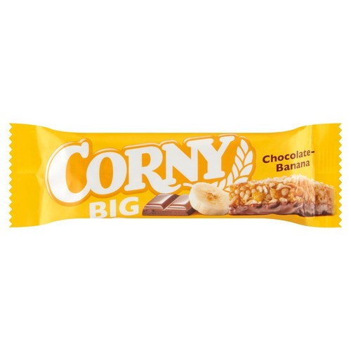 Baton zbożowy z bananami w mlecznej czekoladzie Corny 50 g