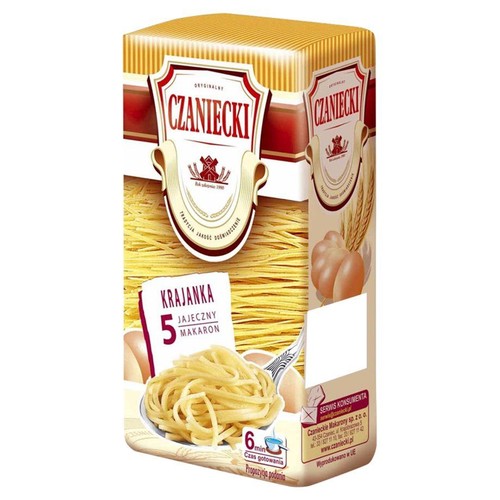 Makaron krajanka 5 jajeczny z dodatkiem kurkumy Czaniecki 250 g