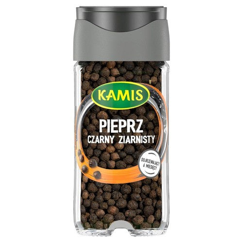 Pieprz czarny ziarnisty w młynku Kamis 38 g
