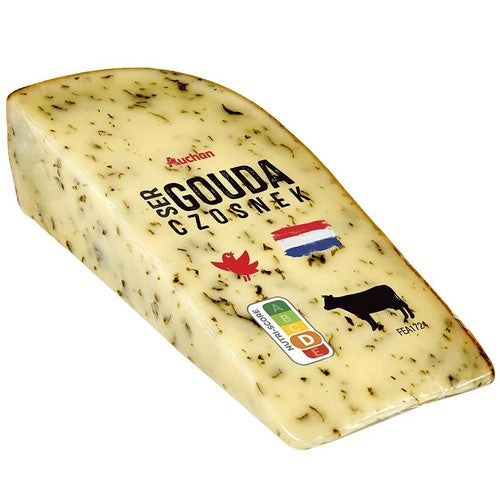 Ser Gouda czosnek Auchan na wagę ok. 135 g