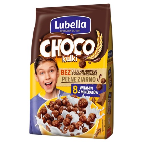 Zbożowe kulki o smaku czekoladowym Lubella 250 g