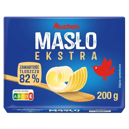 Masło ekstra 82% tłuszczu Auchan 200g
